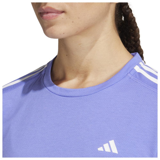 Adidas Γυναικεία κοντομάνικη μπλούζα Own the Run 3-Stripes Tee